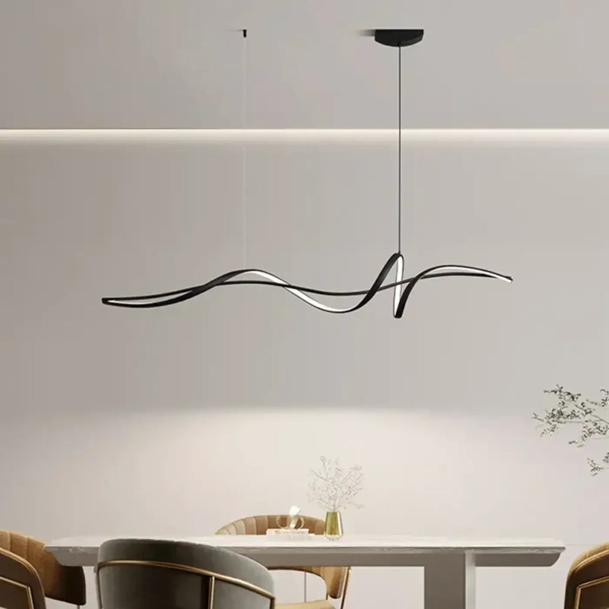 Lampa wisząca metalowa czarna | Venessa
