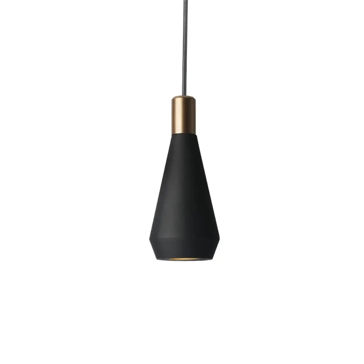 Lampa wisząca metalowa stożkowa czarna | Amalante