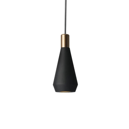 Lampa wisząca metalowa stożkowa czarna | Amalante