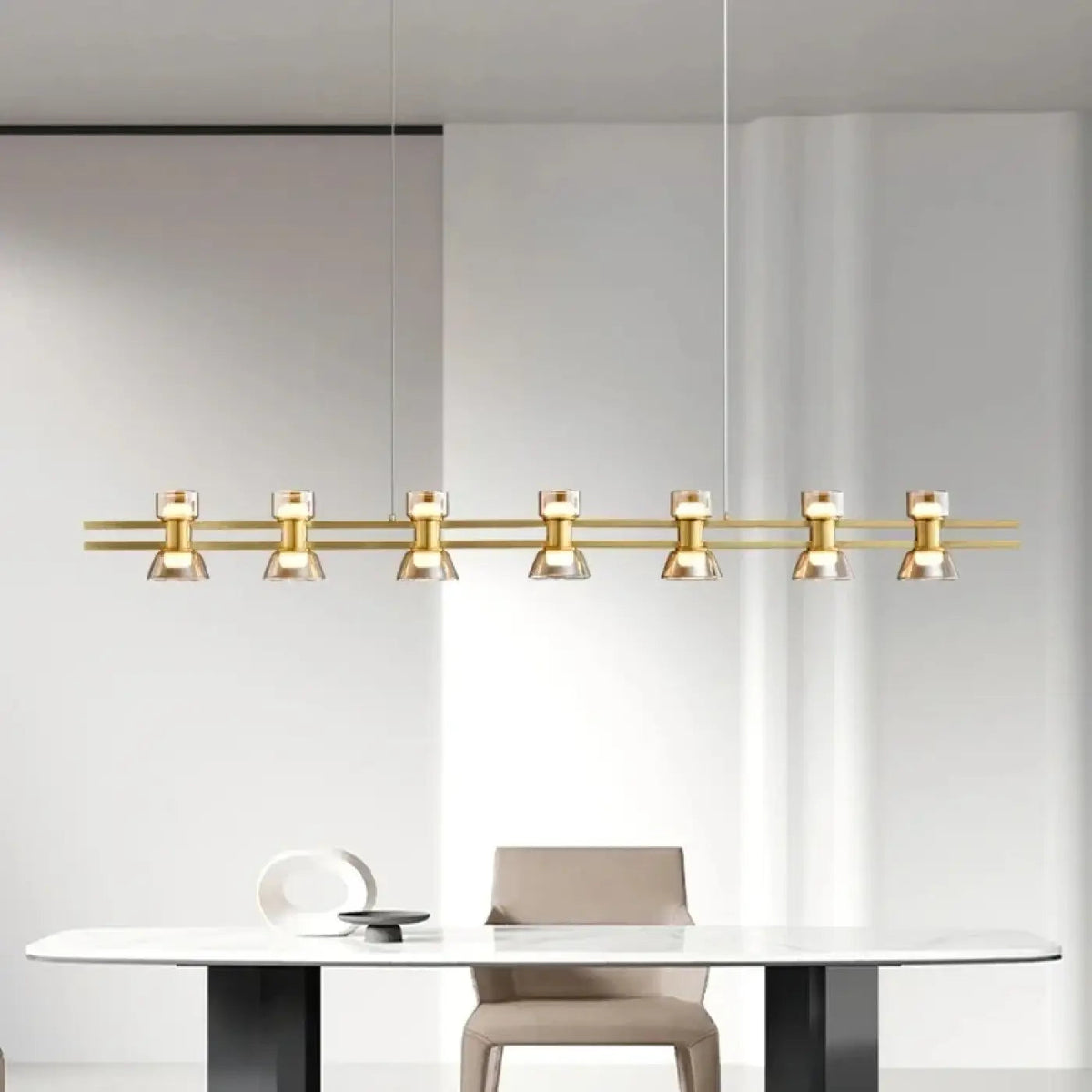 Lampa wisząca metalowa złota czarna | Laurita