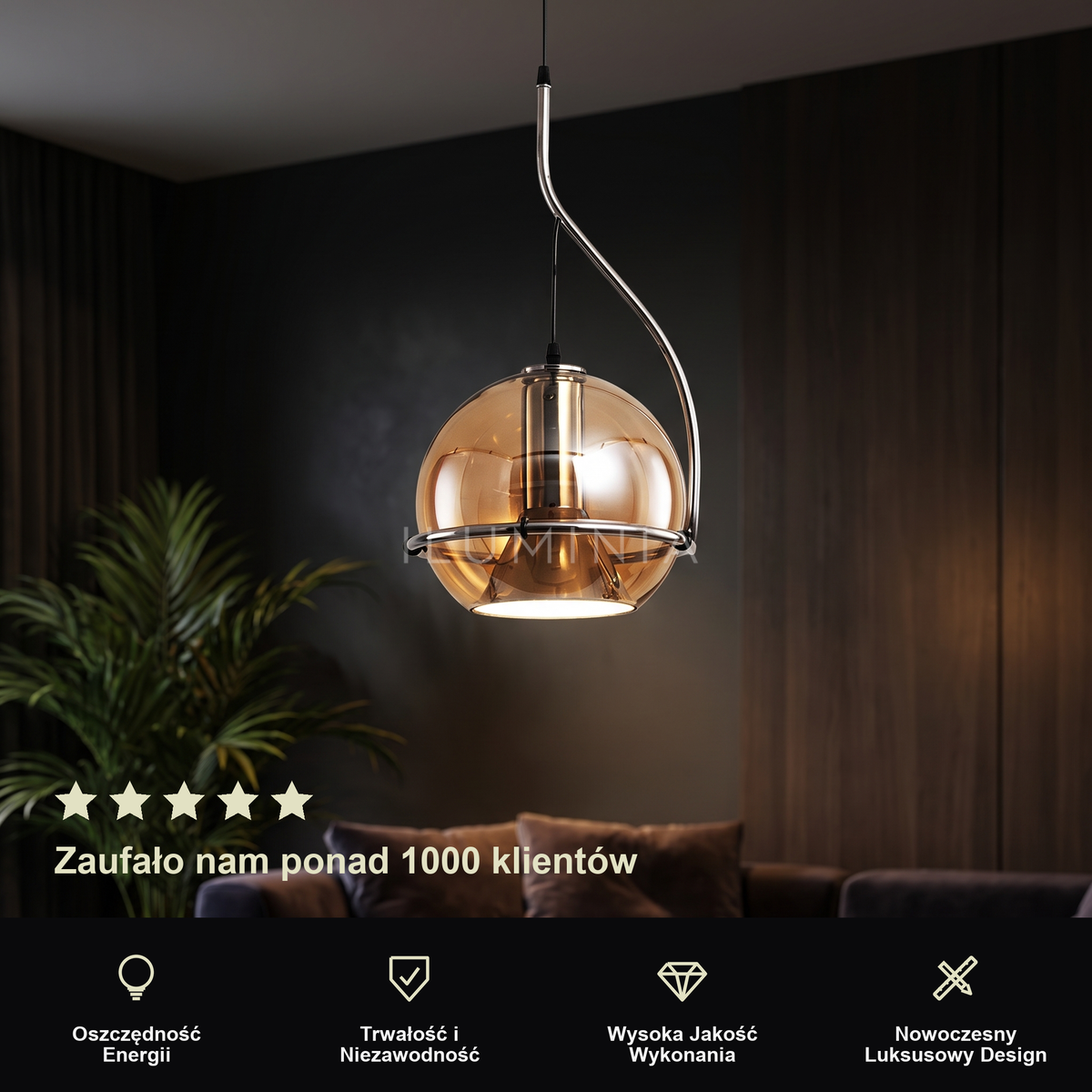 Lampa wisząca minaki | Elmena