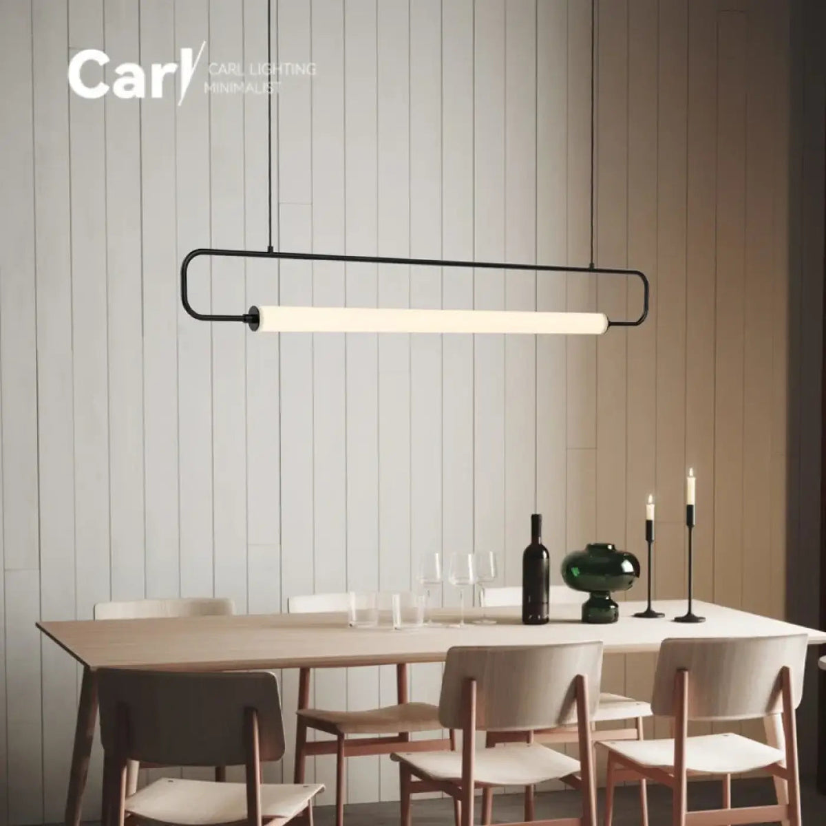 Lampa wisząca minimalistyczna liniowa złota | Pellicia