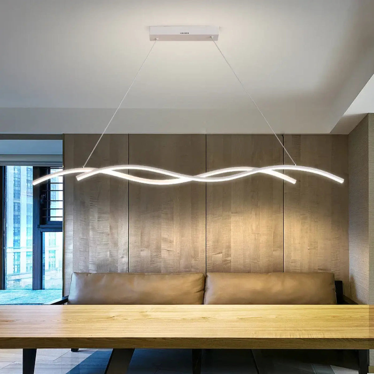 Lampa wisząca minimalistyczna oryginalna falowana | Lucita