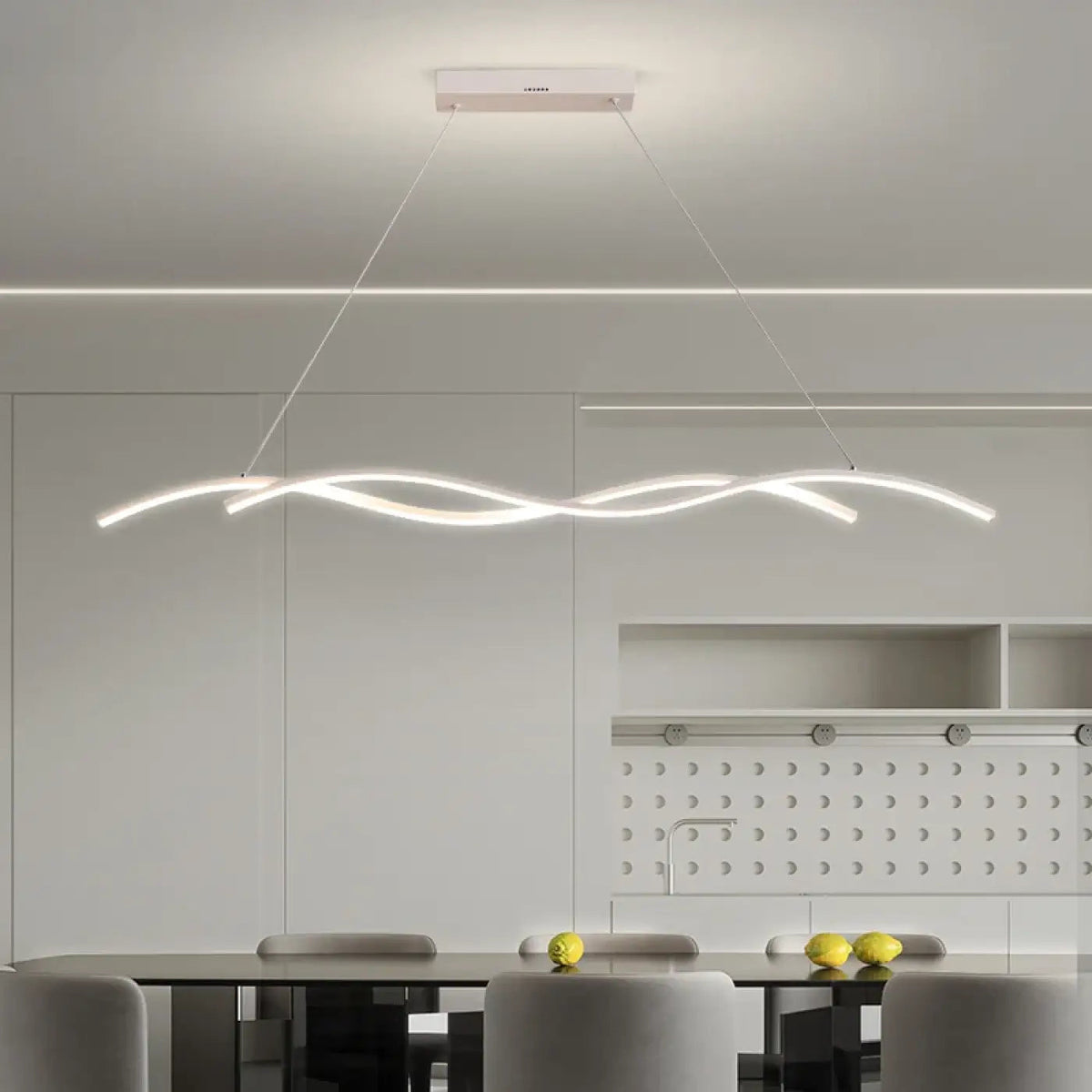 Lampa wisząca minimalistyczna oryginalna falowana | Lucita
