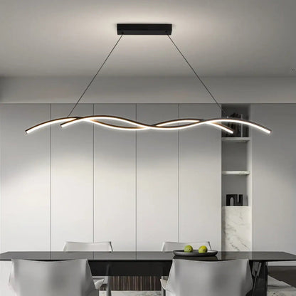 Lampa wisząca minimalistyczna oryginalna falowana | Lucita
