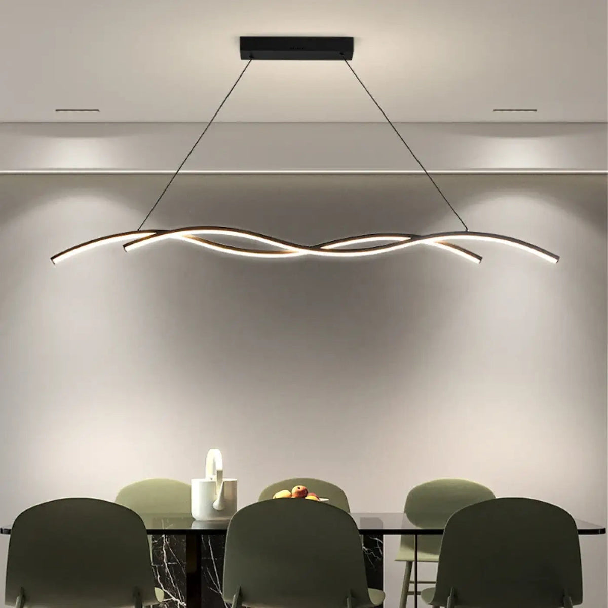 Lampa wisząca minimalistyczna oryginalna falowana | Lucita