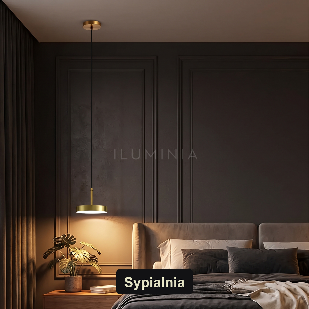 Lampa wisząca minimalistyczna | Sottana – sypialnia