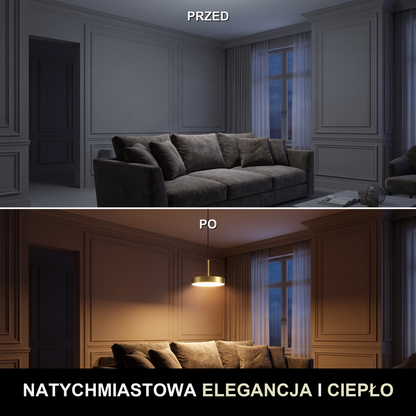 Lampa wisząca minimalistyczna | Sottana – przed i po
