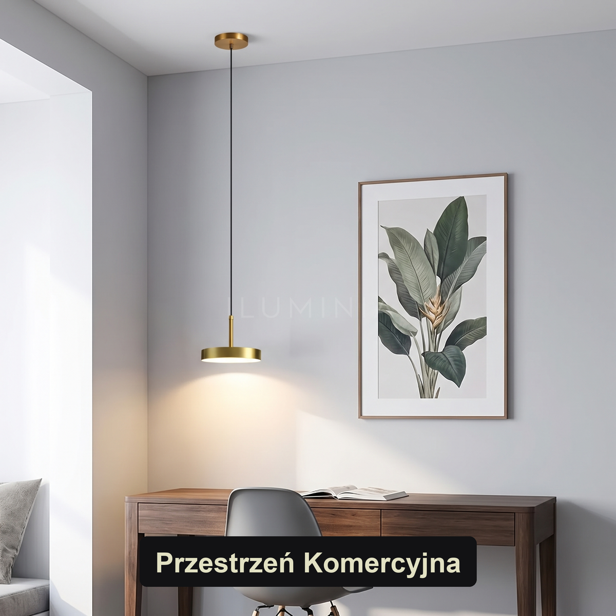 Lampa wisząca minimalistyczna | Sottana – przestrzeń komercyjna