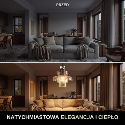Lampa wisząca mosiądz | Leonessa