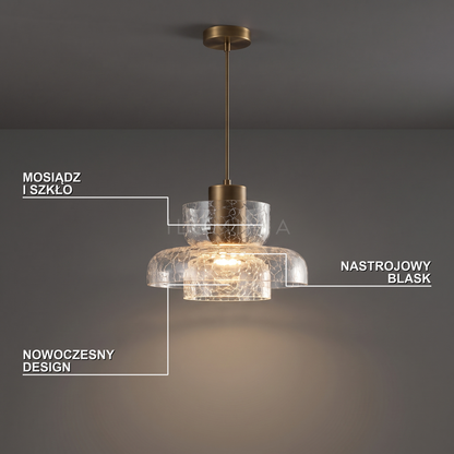 Lampa wisząca mosiądz | Leonessa