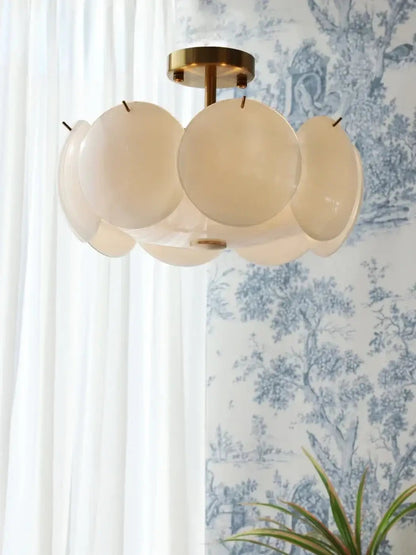 Lampa wisząca mosiężna szklana | Miranante