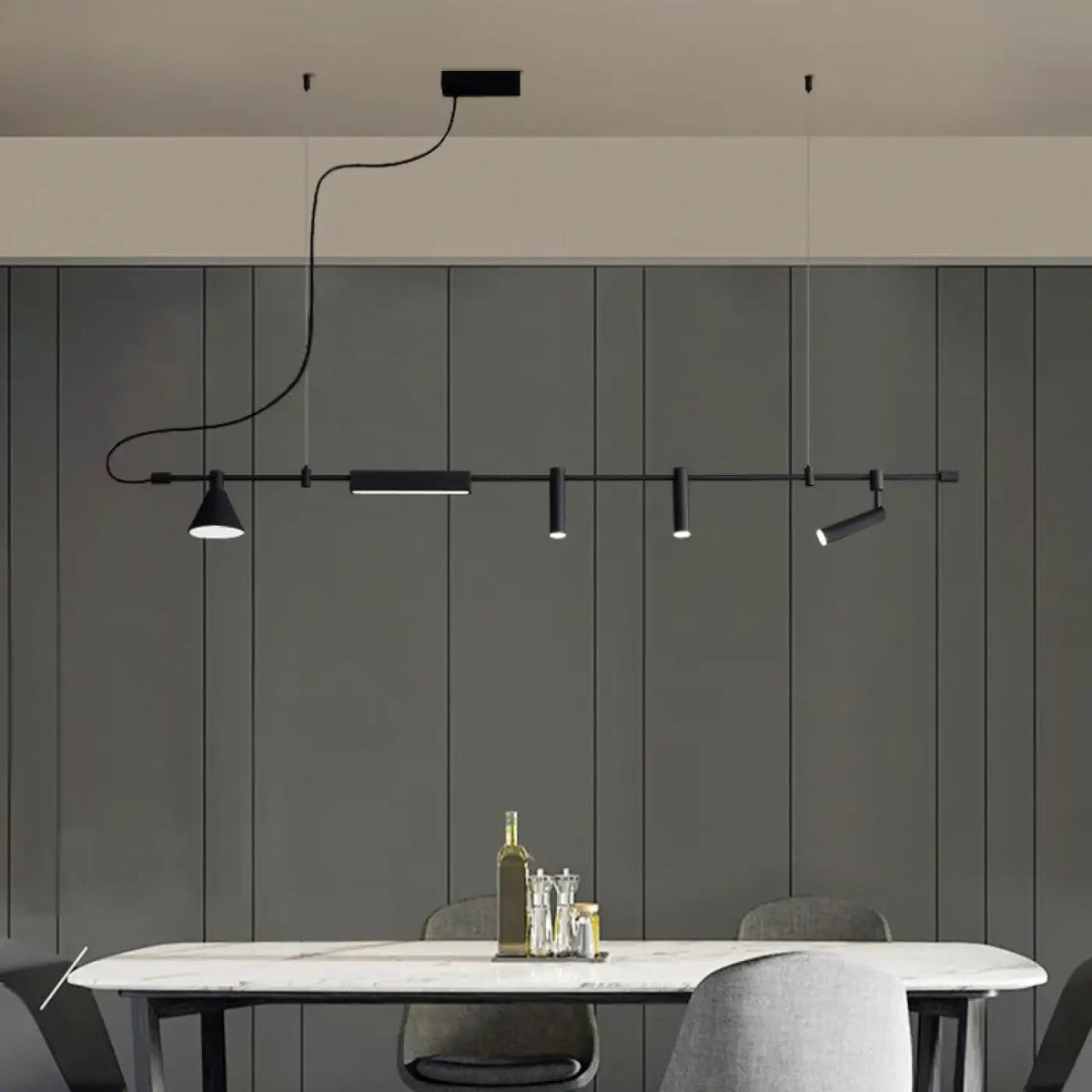 Lampa wisząca liniowa z reflektorami | Rosalva
