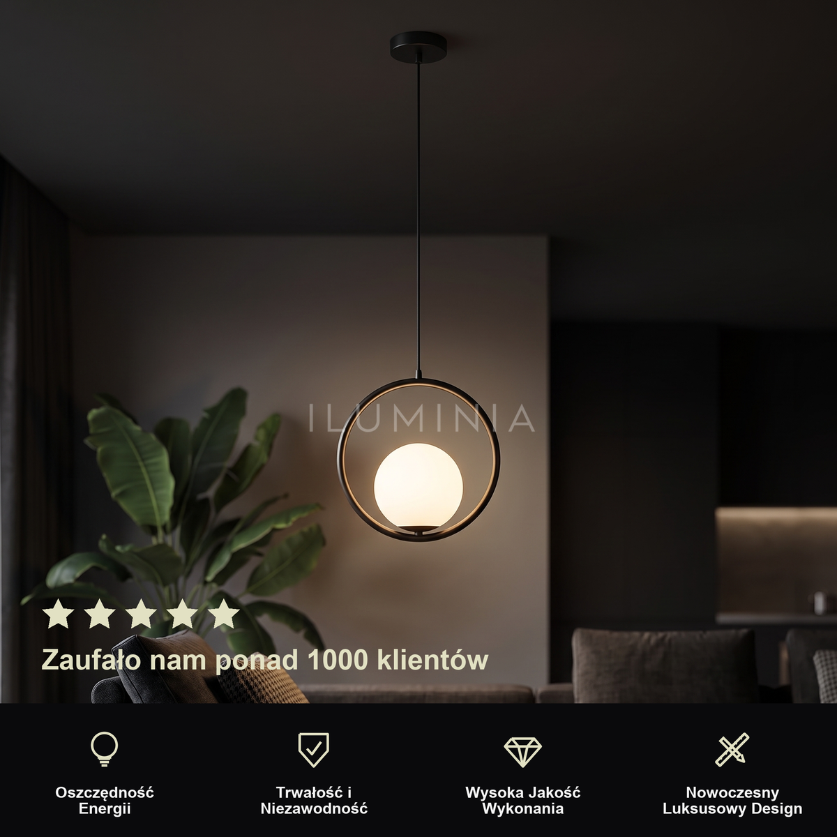 Lampa wisząca nad łóżko | Fiorella – prezentacja