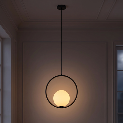 Lampa wisząca nad łóżko | Fiorella – zapalone światło