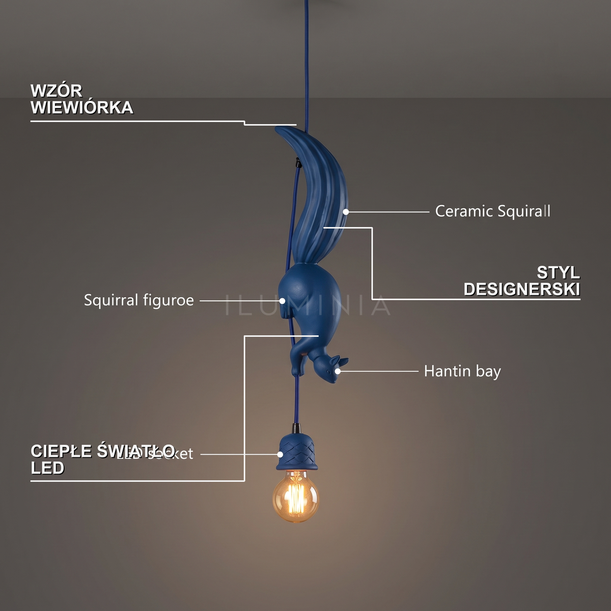Lampa wisząca niebieska | Nerolia