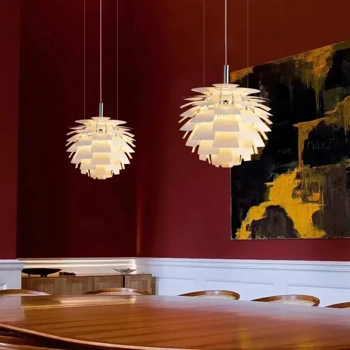 Lampa wisząca nowoczesna designerska biała | Ricella