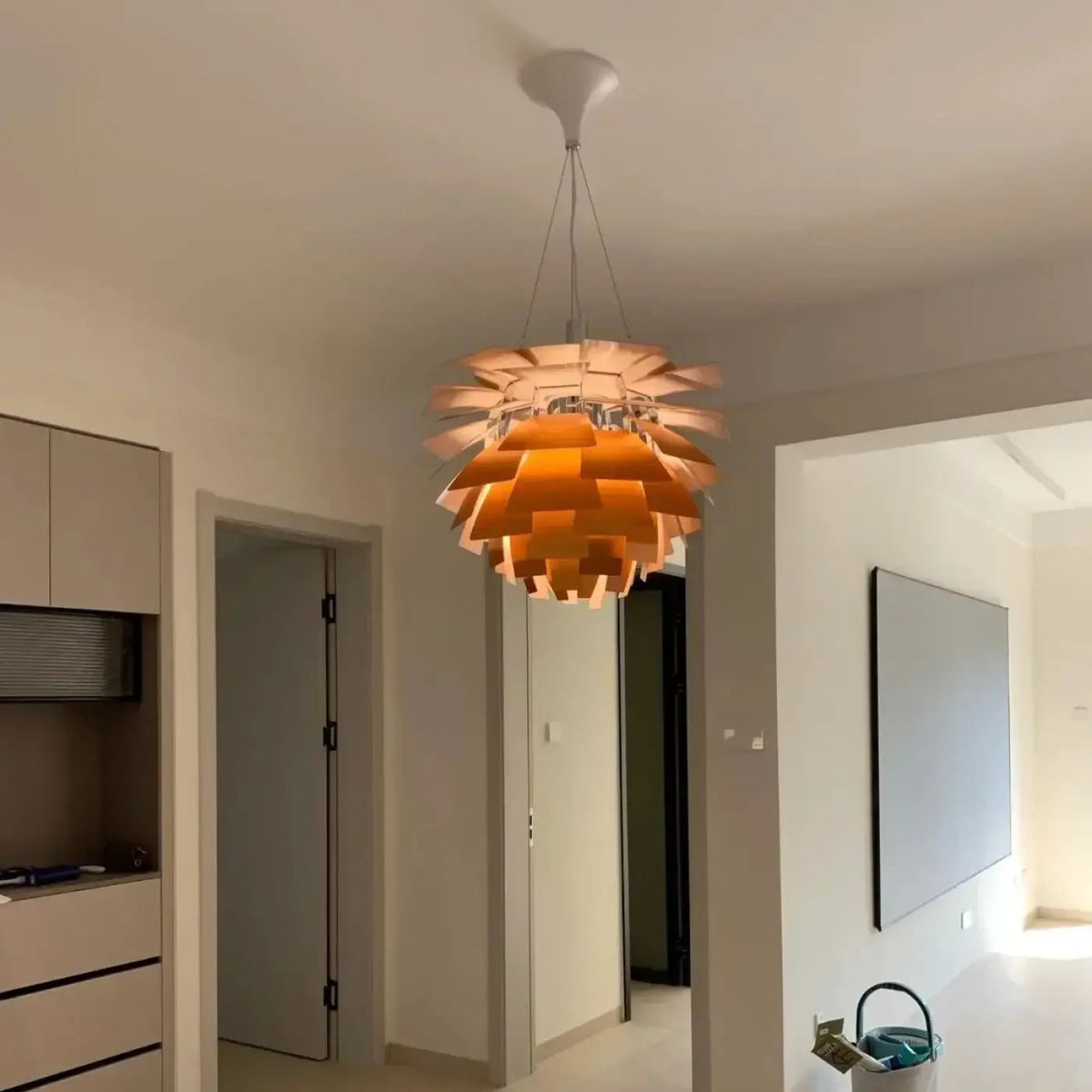 Lampa wisząca nowoczesna designerska biała | Ricella