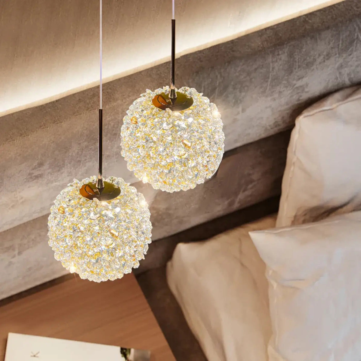 Lampa wisząca okrągła biała | Vorosa