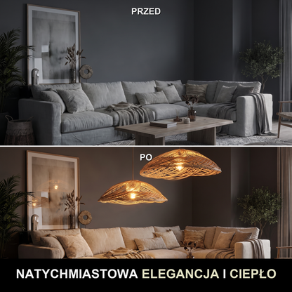 Lampa wisząca organiczna bambusowa naturalna | Nicalda