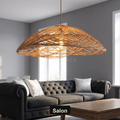 Lampa wisząca organiczna bambusowa naturalna | Nicalda