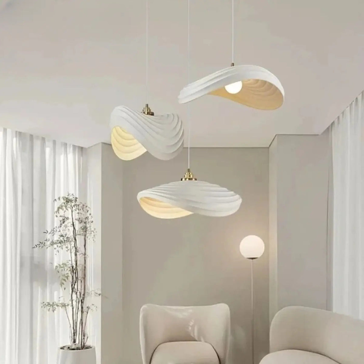 Lampa wisząca organiczna falowana ściemnialna | Falalda