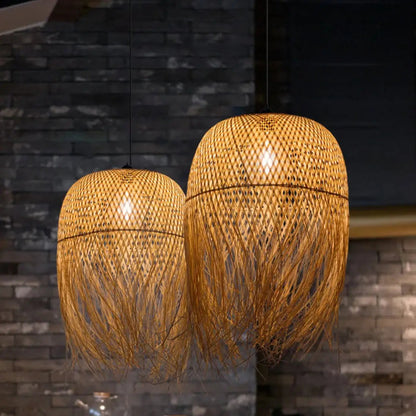 Lampa wisząca organiczna oryginalna bambusowa | Adrelia