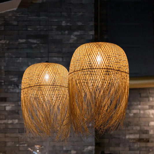Lampa wisząca organiczna oryginalna bambusowa | Adrelia