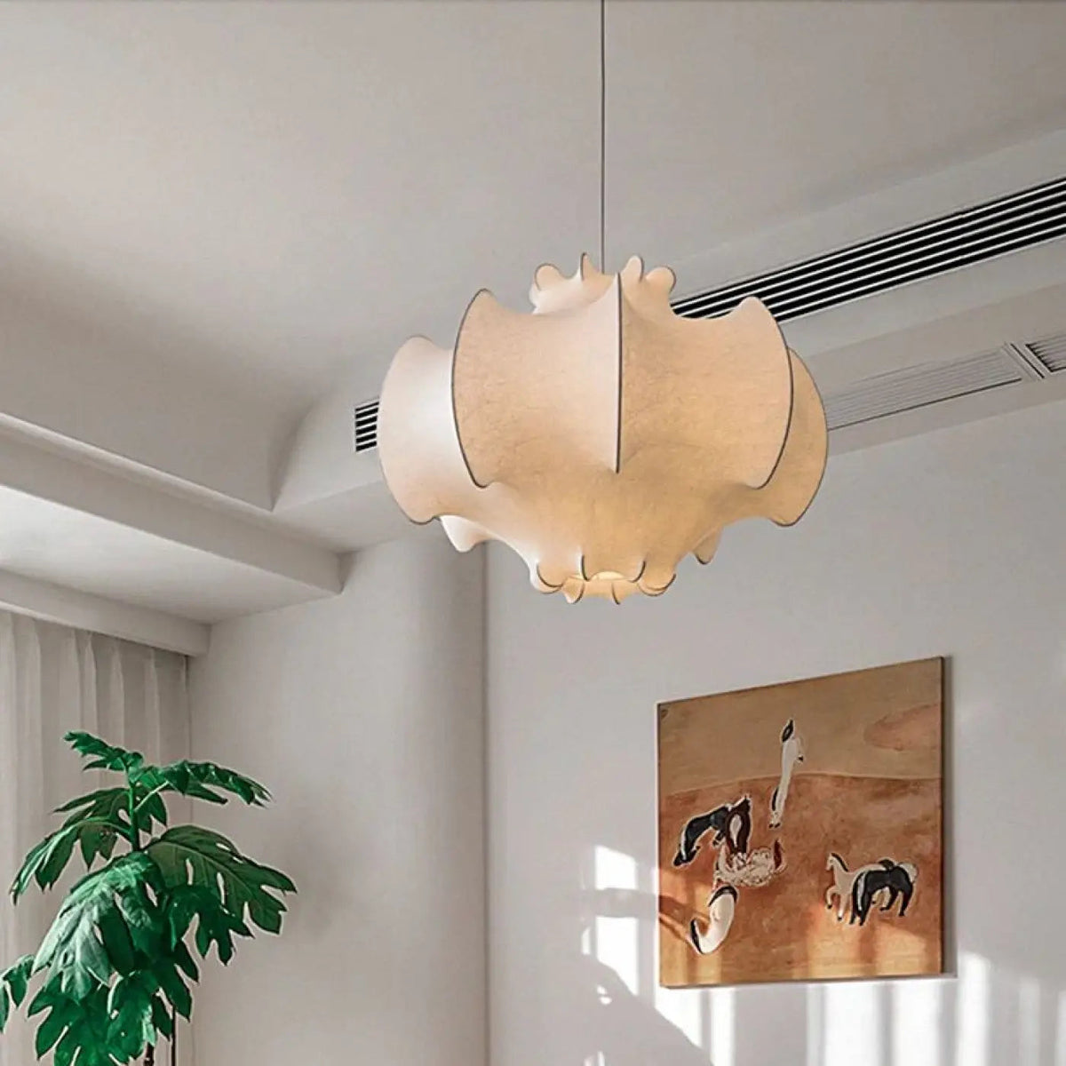 Lampa wisząca organiczna oryginalna tkanina | Dorara