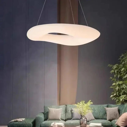 Lampa wisząca organiczna owalna biała | Gidita