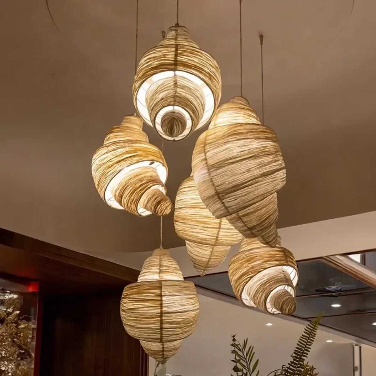 Lampa wisząca organiczna tkanina | Gilalda