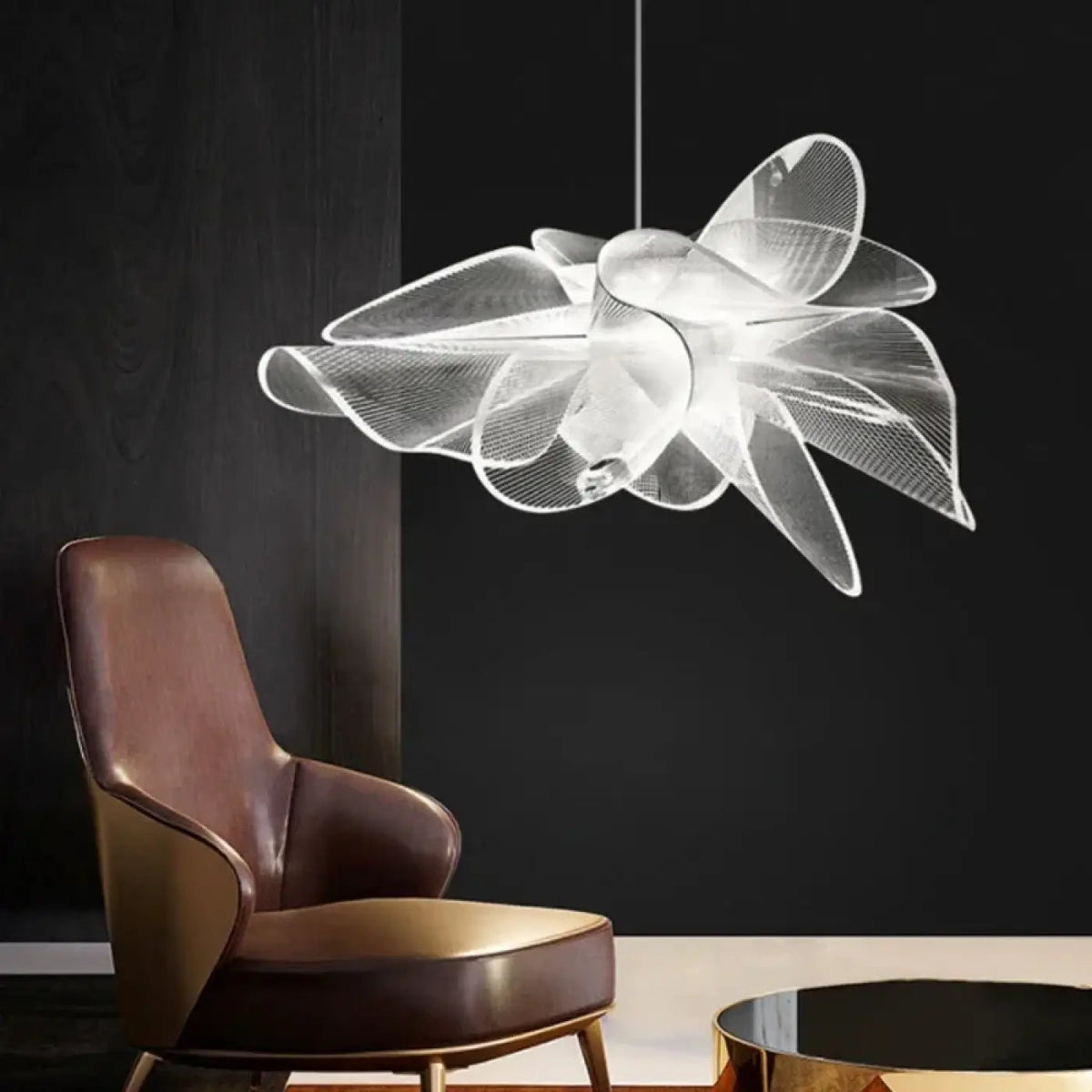 Lampa wisząca oryginalna akrylowa metalowa | Nurretta