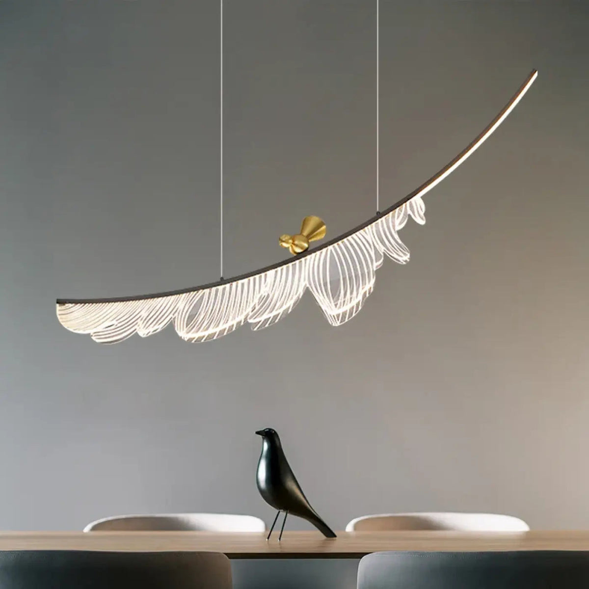 Lampa wisząca oryginalna akrylowa złota | Dormenna