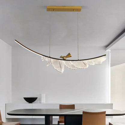 Lampa wisząca oryginalna akrylowa złota | Dormenna