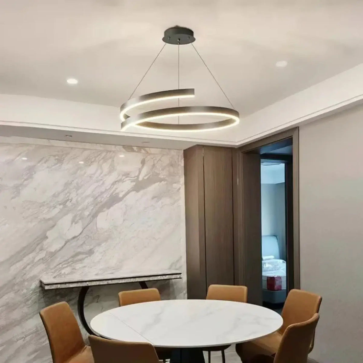 Lampa wisząca oryginalna czarna LED | Almilda