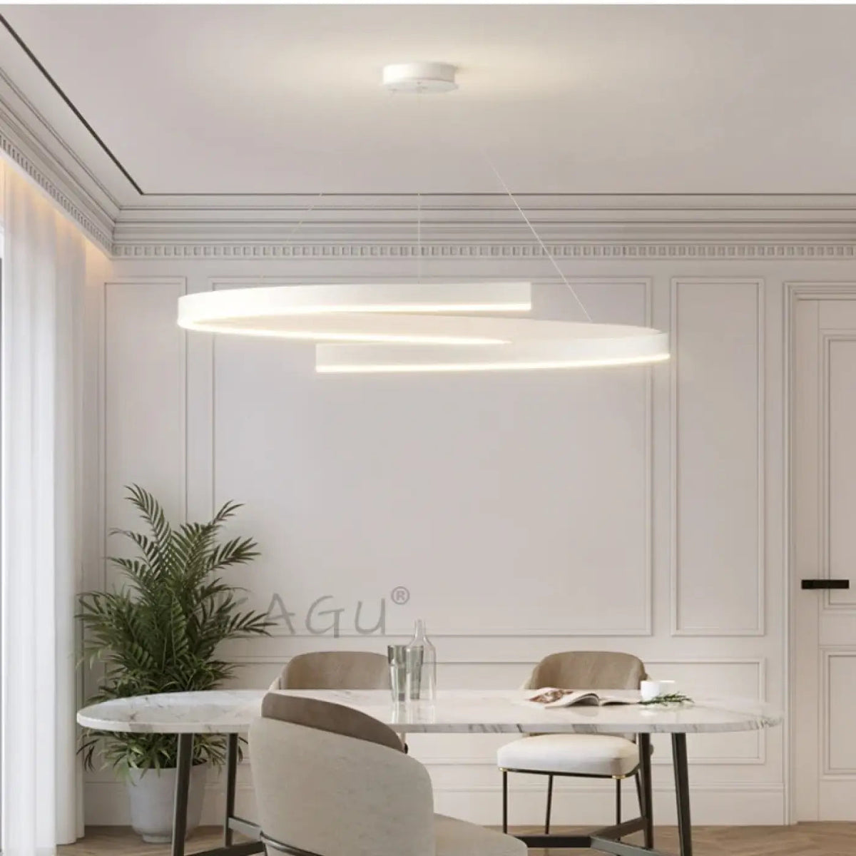 Lampa wisząca oryginalna czarna LED | Almilda
