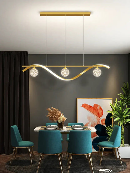 Lampa wisząca oryginalna kula złota | Loresca