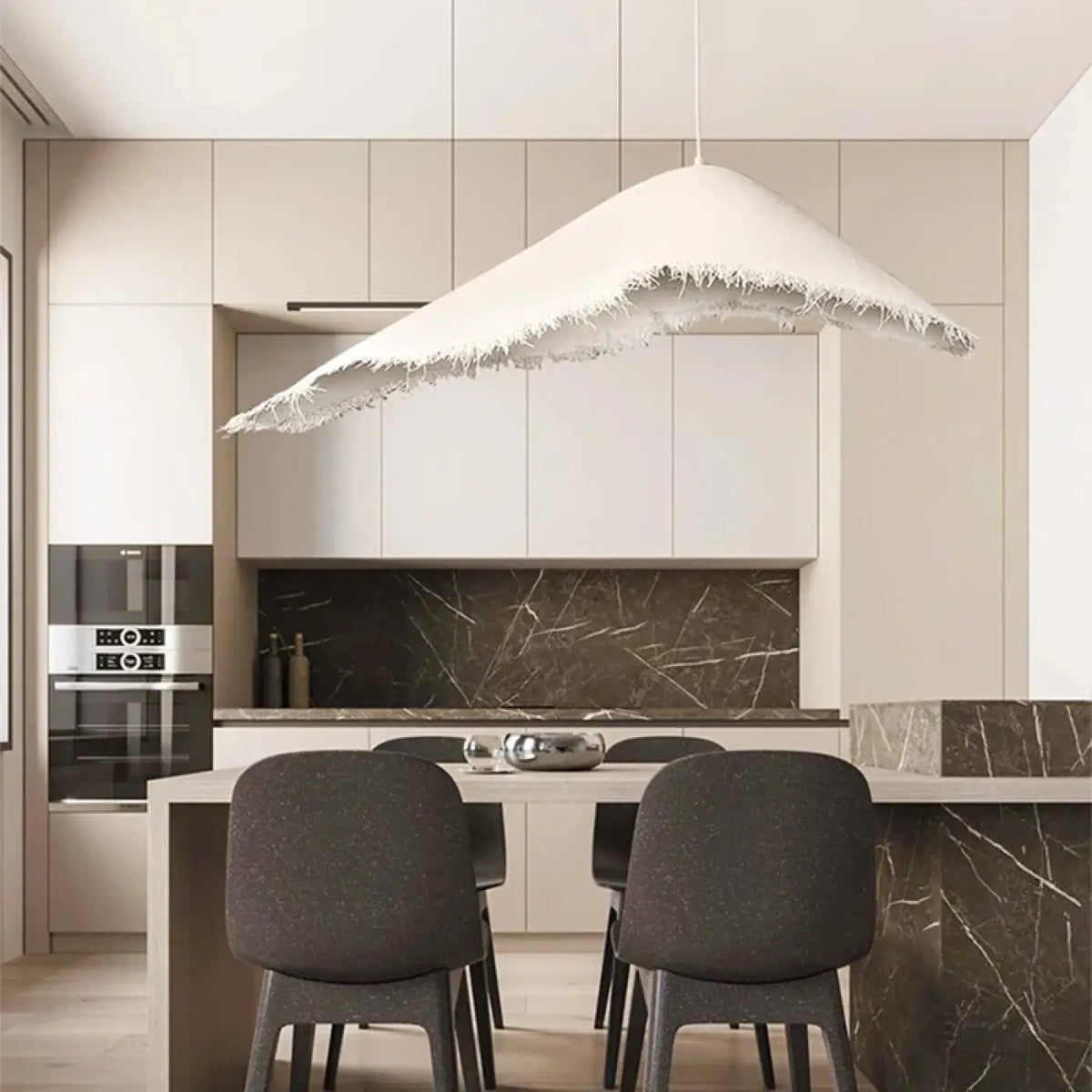 Lampa wisząca oryginalna metalowa biała | Pralante