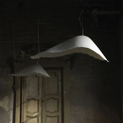 Lampa wisząca oryginalna metalowa biała | Pralante