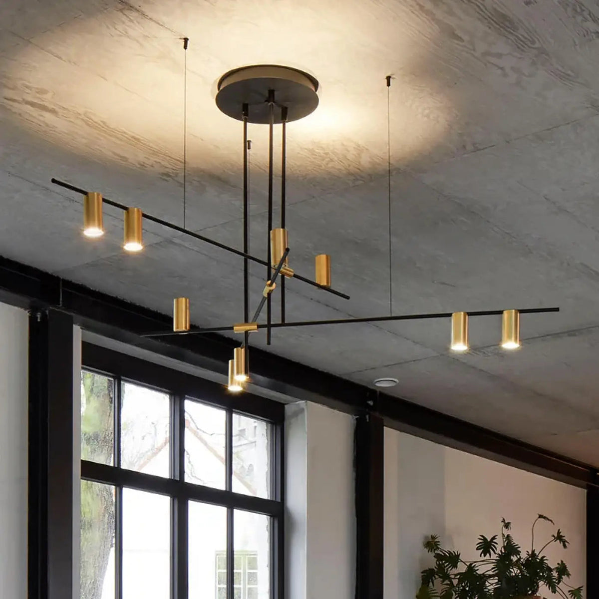 Lampa wisząca oryginalna metalowa czarna | Rondenna