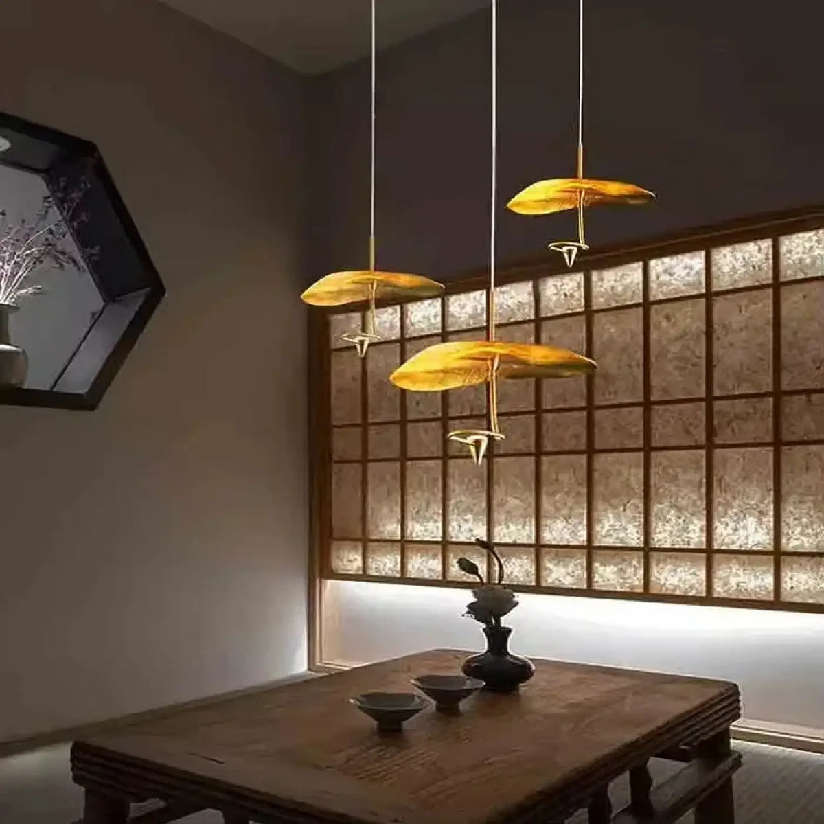 Lampa wisząca oryginalna metalowa złota | Bellora