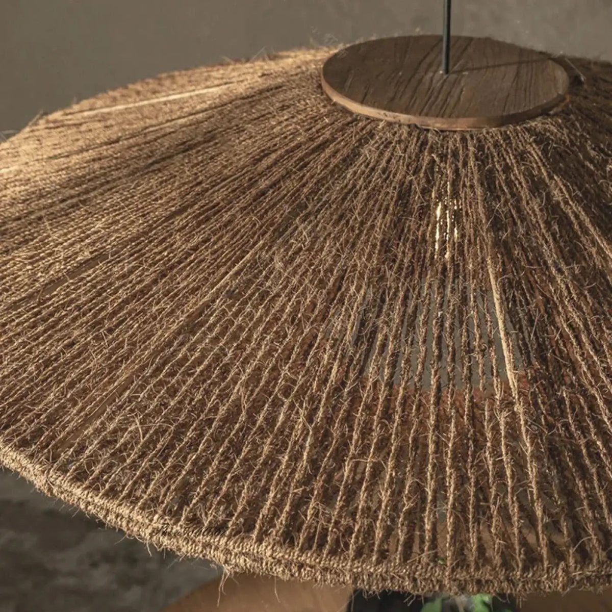 Lampa wisząca oryginalna rattan brązowa | Florelia
