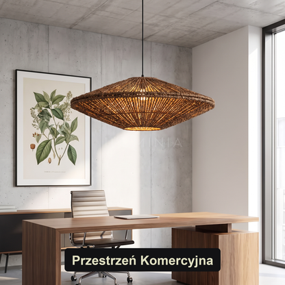 Lampa wisząca oryginalna rattan brązowa | Florelia