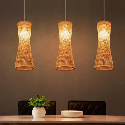Lampa wisząca oryginalna rattan czarna | Fiorilda