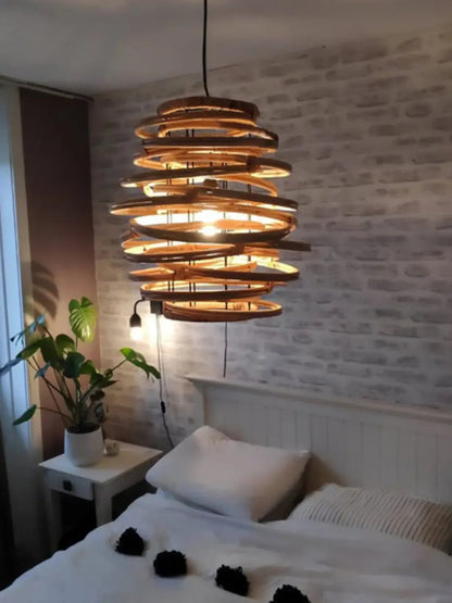 Lampa wisząca oryginalna rattan spiralna | Ubalalda
