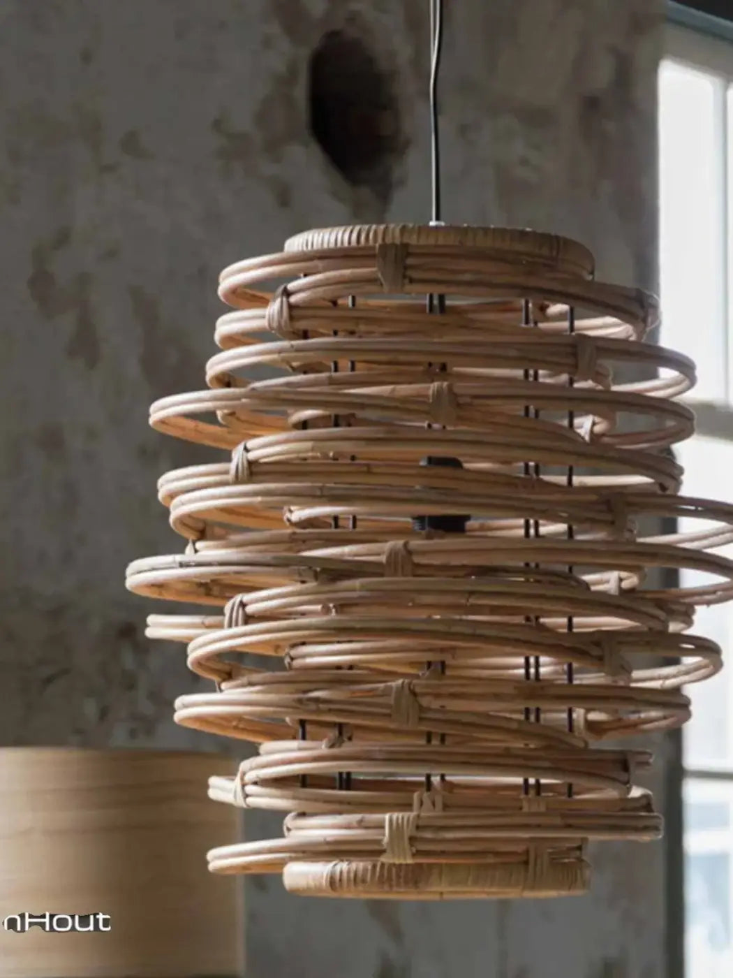 Lampa wisząca oryginalna rattan spiralna | Ubalalda