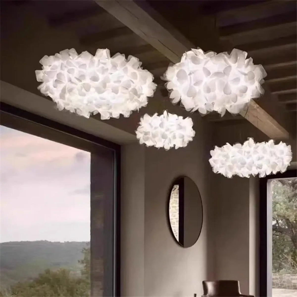 Lampa wisząca oryginalna złota biała | Ubalicia