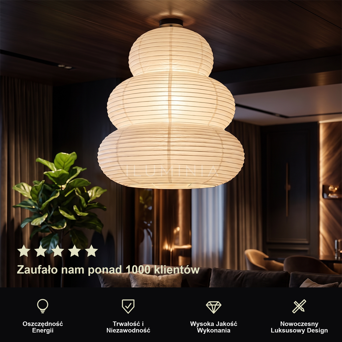 Lampa wisząca papier | Ravoria