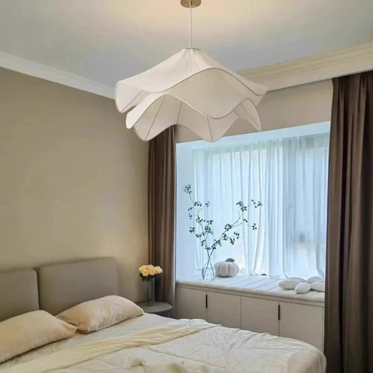 Lampa wisząca plisowany kwiat – ujęcie 2