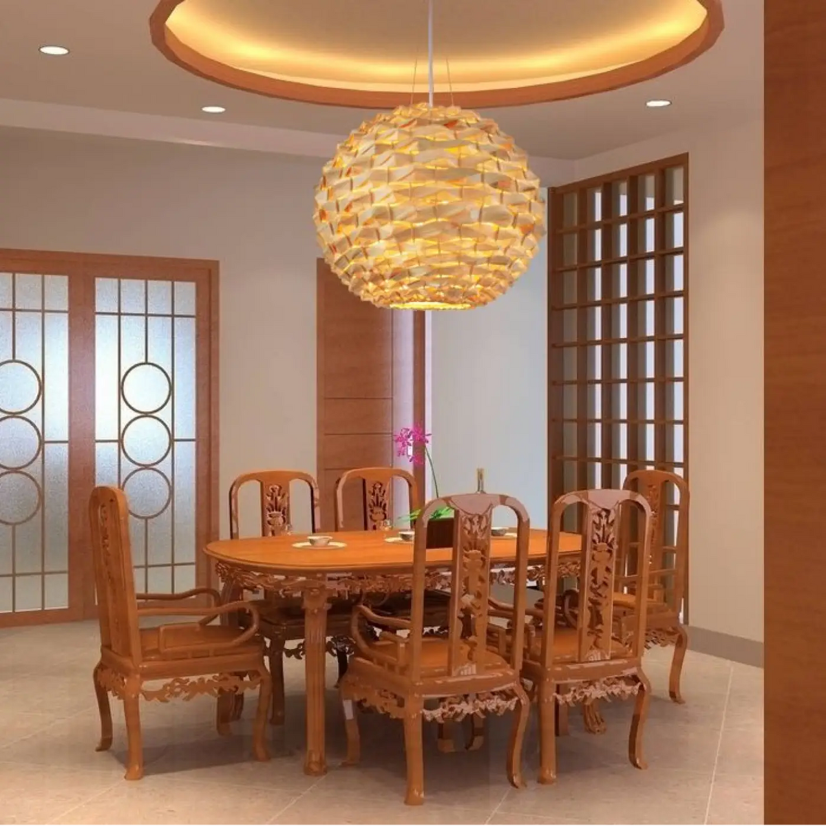 Lampa wisząca podwójna kula | Ricicia